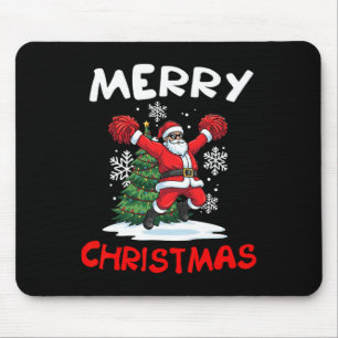 Alfombrilla De Ratón Feliz Navidad Santa jugando porrista amante 