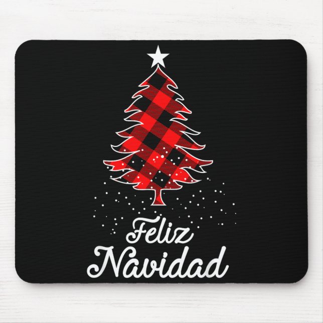 Alfombrilla De Ratón Feliz Navidad Shirts Family - Christmas Trees Buff (Frente)