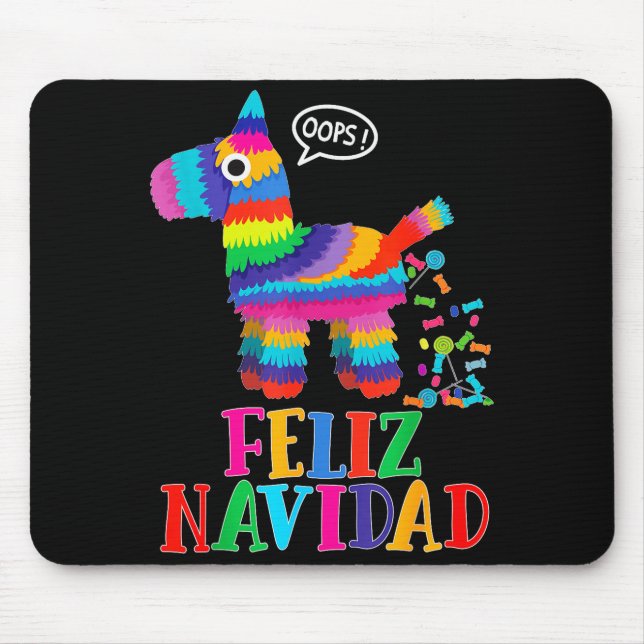 Alfombrilla De Ratón Feliz Navidad Spanish Christmas Funny Mexican Nata (Frente)