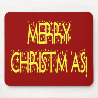 Alfombrilla De Ratón Feliz Navidad Starry Night Font