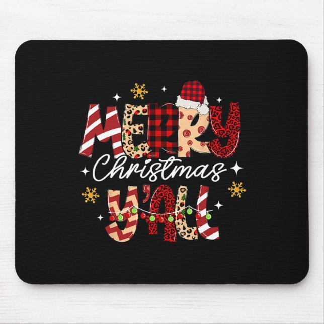 Alfombrilla De Ratón Feliz Navidad Todos Navidades Navidad Hombres Muje (Frente)