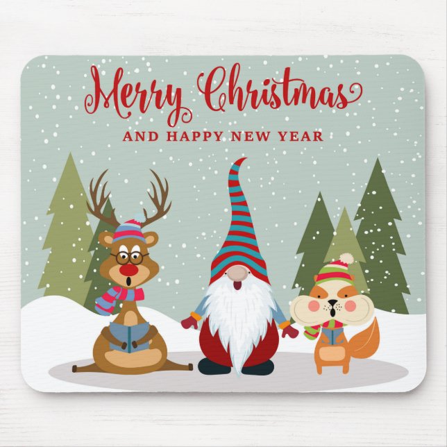 Alfombrilla De Ratón Feliz Navidad y feliz año nuevo (Frente)