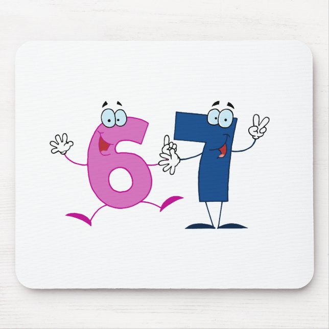 Alfombrilla De Ratón Feliz número 67 (Frente)
