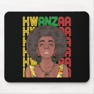Alfombrilla De Ratón Feliz orgullo panafricano de Kwanzaa: Siete mujer