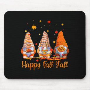 Alfombrilla De Ratón Feliz Otoño Para Todos Gnomos Calabaza Otoño Día d