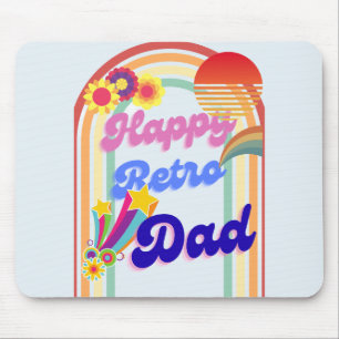 Alfombrilla De Ratón Feliz papá retro