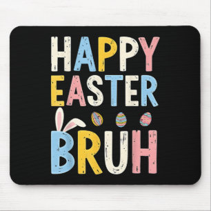 Alfombrilla De Ratón Feliz Pascua Bruh Meme Gracioso conejito hermano a