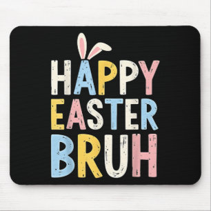 Alfombrilla De Ratón Feliz Pascua Bruh Meme Gracioso conejito huevos ad