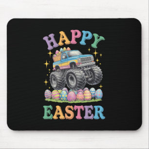 Alfombrilla De Ratón Feliz Pascua Camión Monstruo Divertido Aplasta Hue