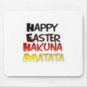 Alfombrilla De Ratón Feliz Pascua: Diseño de Arte Textual Hakuna Matata
