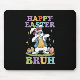 Alfombrilla De Ratón Feliz Pascua Hermano Conejo Conejo Divertido Baila