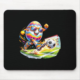 Alfombrilla De Ratón Feliz Pascua Huevo Jugando Fútbol Amantes Niños T