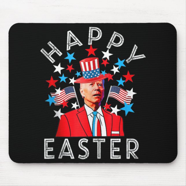 Alfombrilla De Ratón Feliz Pascua Joe Biden 4 De Julio En El Índice Mem (Frente)