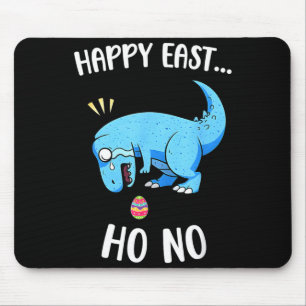 Alfombrilla De Ratón Feliz Pascua oh no divertido trex dinosaurio niños