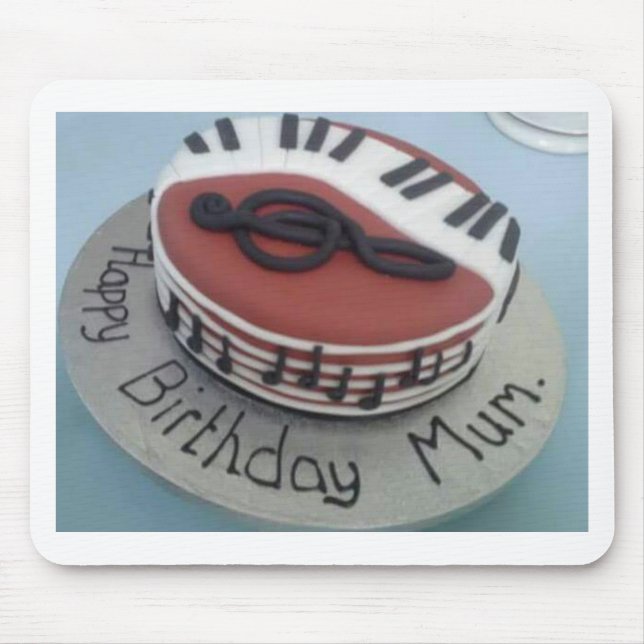 Alfombrilla De Ratón Feliz pastel de mamá de cumpleaños (Frente)