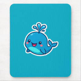 Alfombrilla De Ratón Feliz Pegatina de ballenas de Kawaii - amigo íntim
