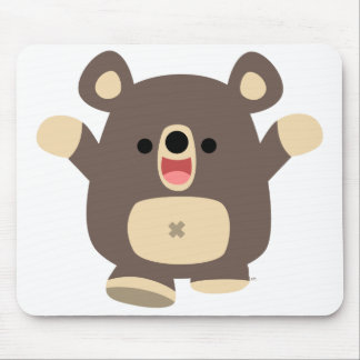 Alfombrilla De Ratón Feliz Personalizado Buisette de oso negro