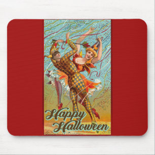 Alfombrilla De Ratón Feliz Poster retro de Halloween