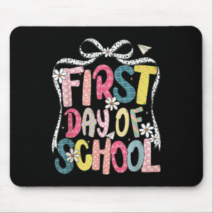 Alfombrilla De Ratón Feliz Primer Día de Regreso a la Escuela Coquette 