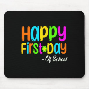 Alfombrilla De Ratón Feliz Primer Día Del Maestro Escolar De Vuelta A L