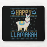 Alfombrilla De Ratón Feliz regalo de Hamakah Funny Jewish Hanukkah Lama<br><div class="desc">chanukah,  lamakah,  hanukkah,  dreidel,  jewish,  feo,  suéter,  llama,  navidades,  punto</div>