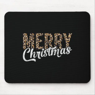 Alfombrilla De Ratón Feliz Regalo navideño Familia Navidad Leopardo Búf