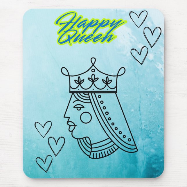 Alfombrilla De Ratón Feliz reina. (Frente)