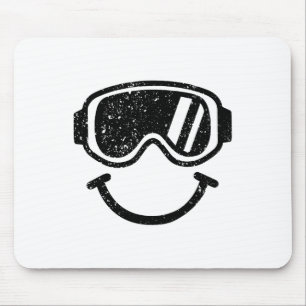 Alfombrilla De Ratón Feliz Snowboard Y Esquiar Goggles A Niños Camisas