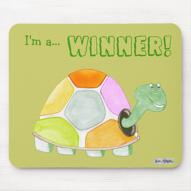 Alfombrilla De Ratón Feliz tortoise Mousemat (Frente)