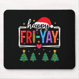 Alfombrilla De Ratón Feliz Viernes Navidad Profesor Fiesta Navideña
