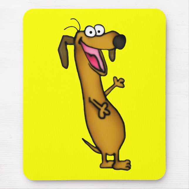 Alfombrilla De Ratón Feliz Weenie Mousepad (Frente)