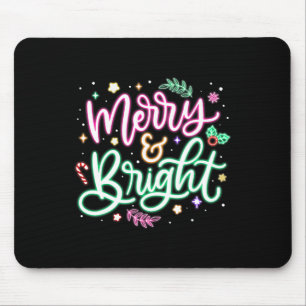 Alfombrilla De Ratón Feliz Y Brillante Navidad Navidad Graciosa Familia
