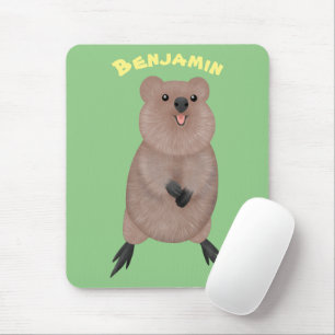 Alfombrilla De Ratón Feliz y lindo diseño de personalizados de quokka