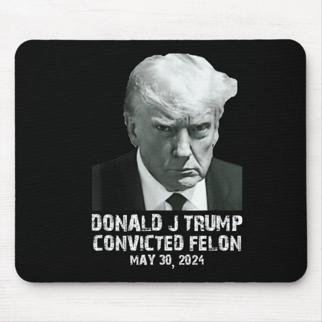 Alfombrilla De Ratón Felon Donald Trump (culpable) lo encerró en prisió (Frente)