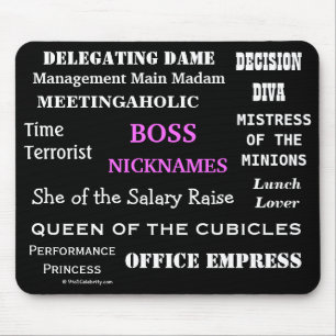 Alfombrilla De Ratón FEMALE BOSS Gift Idea   Funny Boss Names   Special
