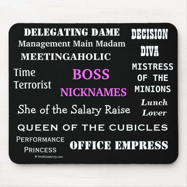 Alfombrilla De Ratón FEMALE BOSS Gift Idea | Funny Boss Names | Special (Frente)