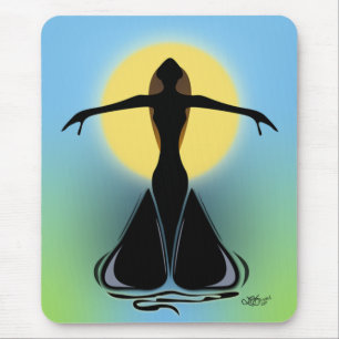 Alfombrilla De Ratón Femenina en flor