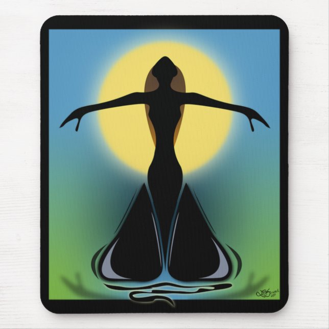 Alfombrilla De Ratón Femenina en flor (Frente)