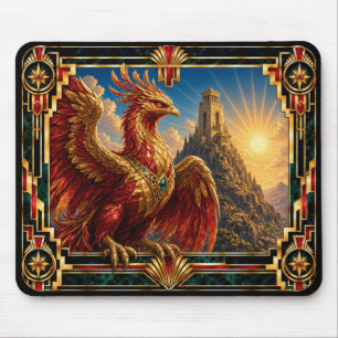 Alfombrilla De Ratón Fénix, Art Déco Mítico