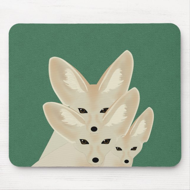 Alfombrilla De Ratón Fennec Foxes Mousepad (Frente)