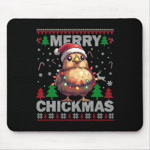 Alfombrilla De Ratón Feo para Bo de los Navidades de pollo graciosos de