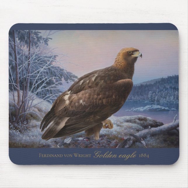 Alfombrilla De Ratón Ferdinand von Wright Golden Eagle 1884 Wildlife (Frente)