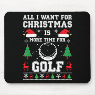 Alfombrilla De Ratón Feriado Día De Golf De Los Navidades Feo