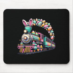 Alfombrilla De Ratón Ferrocarril Bunny Train Pascua Huevos Niños Niños 