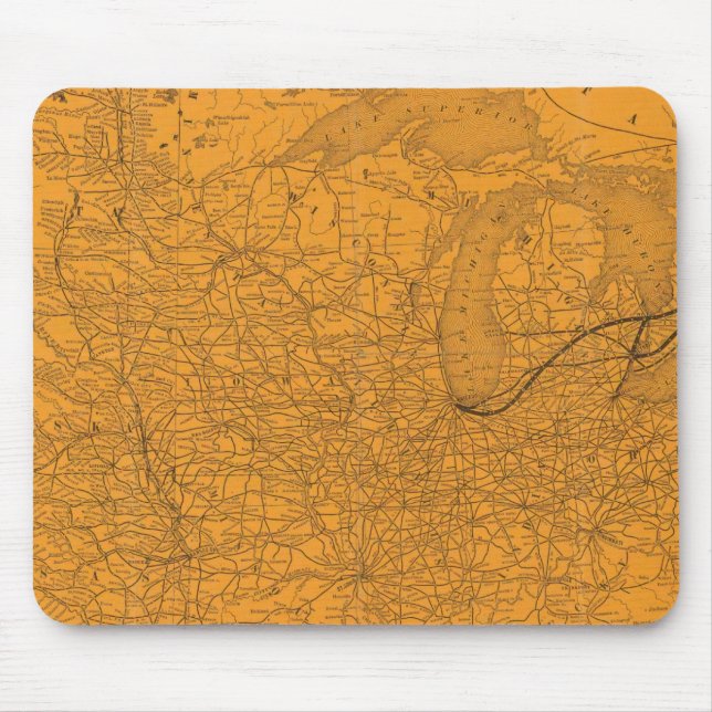 Alfombrilla De Ratón Ferrocarril Central Vermont, conexiones (Frente)