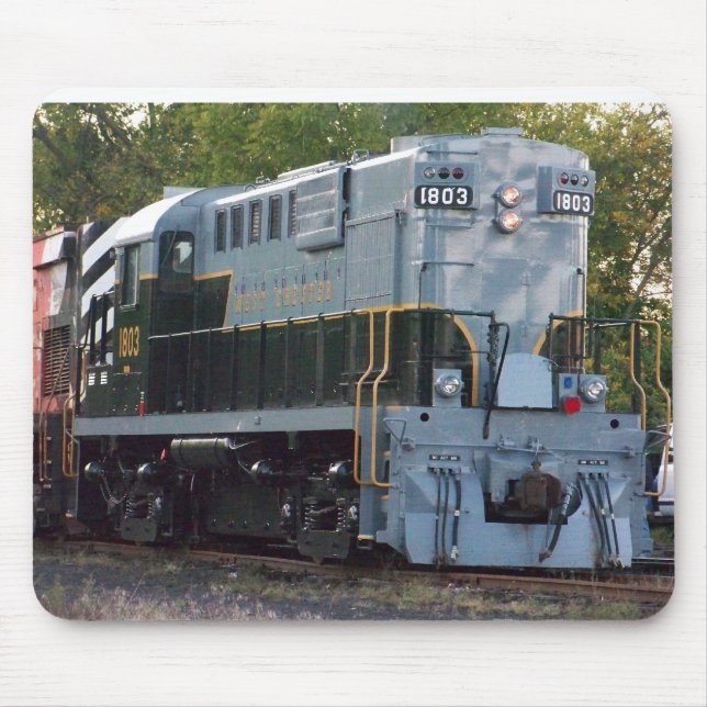 Alfombrilla De Ratón Ferrocarril del oeste Alco RS-18 #1803 de Chester (Frente)