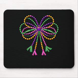 Alfombrilla De Ratón Festival Coquette Bow Mardi Gras Fleur De Lis Carn