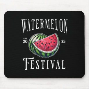 Alfombrilla De Ratón Festival de Sandía 2025 Frutas de Melón Vacaciones