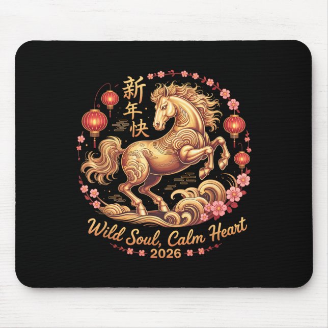 Alfombrilla De Ratón Festive 2026 Crazy Horse Lady Wild Soul Calm Heart (Frente)