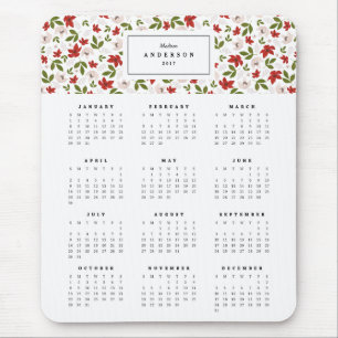 Alfombrilla De Ratón Festividades Florales Anuales Mousepad Calendario